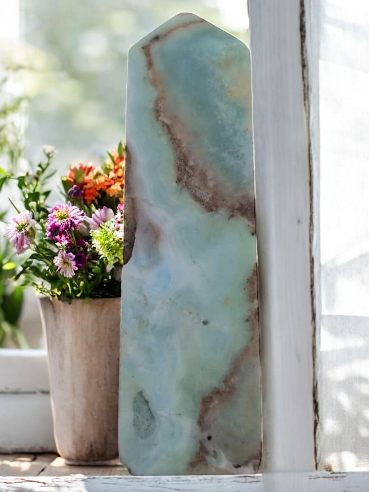 Blue Caribbean Calcite Tower for Inner Purpose & Elevating Consciousness