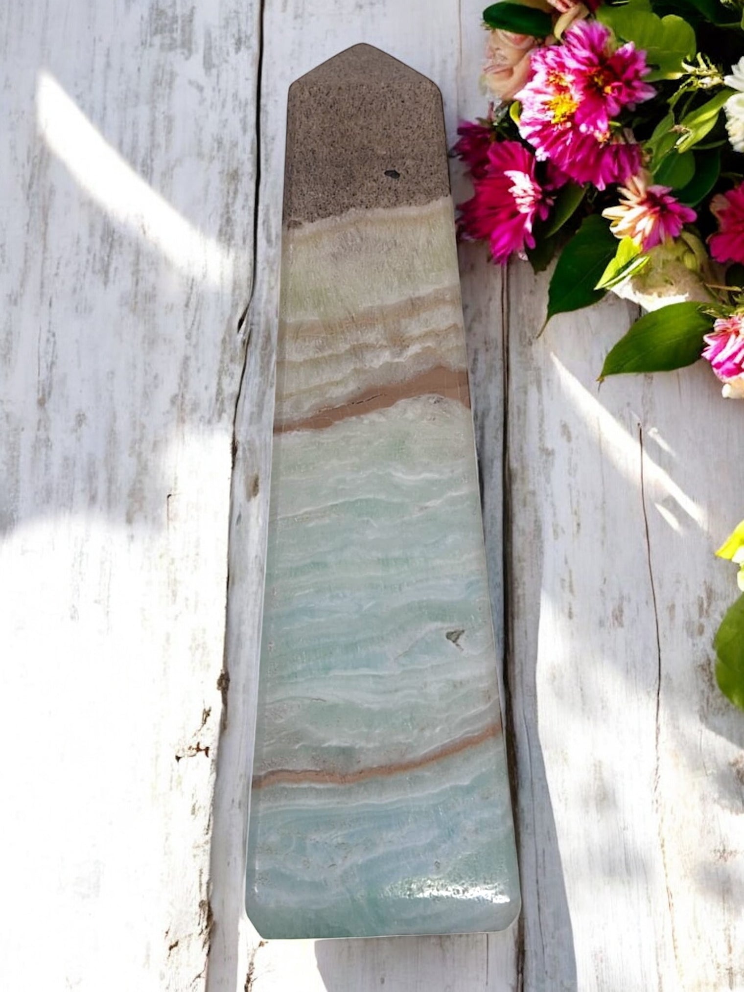 Blue Caribbean Calcite Tower for Inner Purpose & Elevating Consciousness