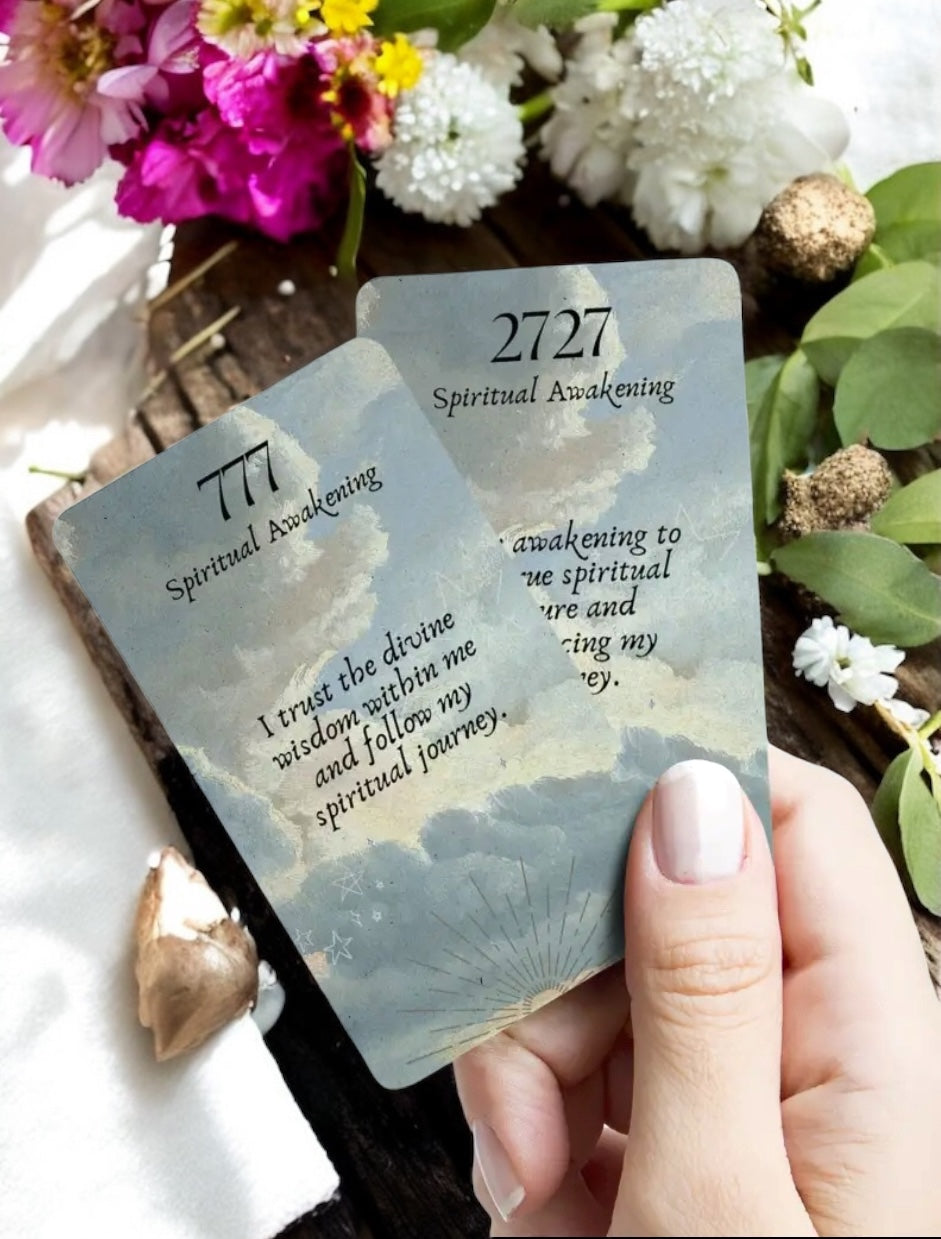Angel Numbers Affirmation Cards