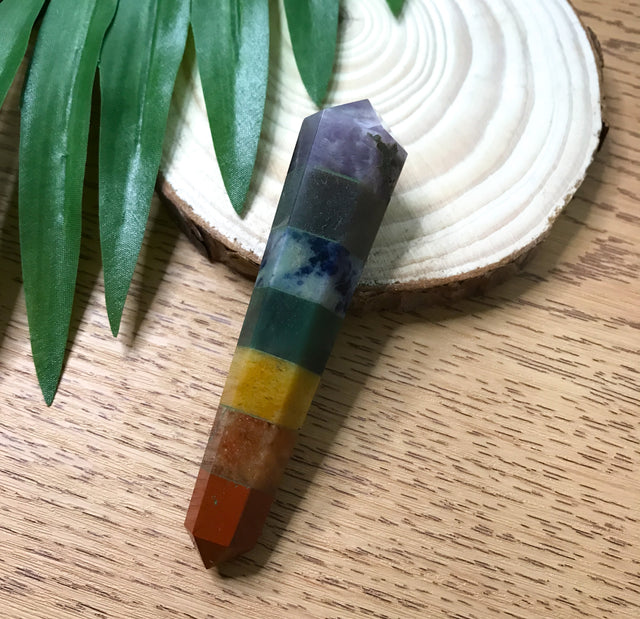 Chakra Double Terminated Wand for Aligning & Cleansing Your Chakra's