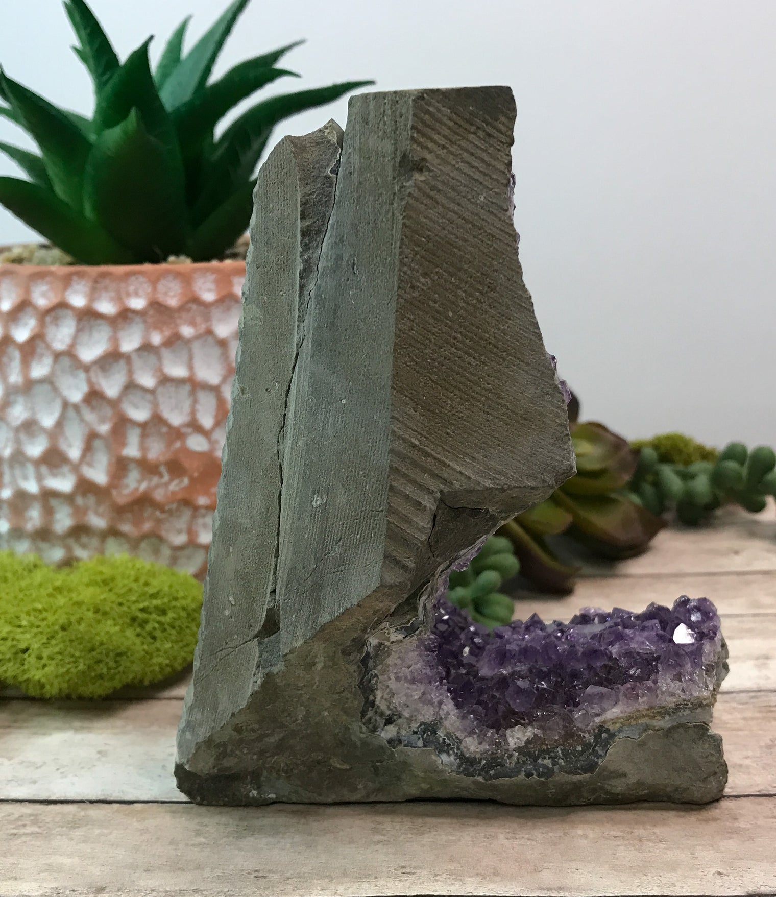 Amethyst Crystal Geode  for Protection, Selflessness & Relieving Stress
