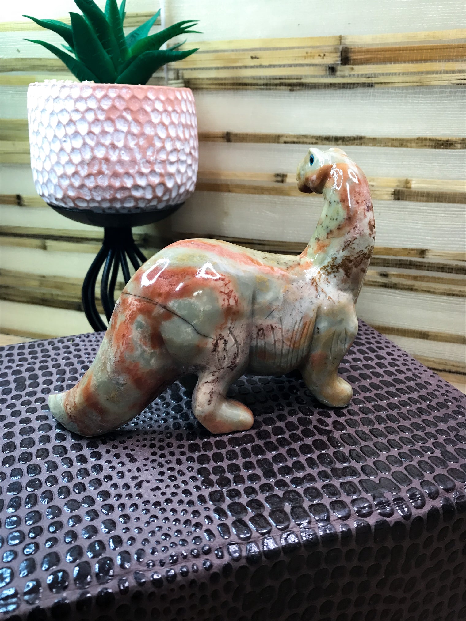 Rhyolite Carved Brachiosaurus for Recognizing Your Potential & Encourages You To Reach For Your Dreams