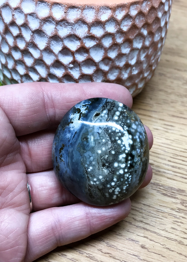 Ocean Jasper Palm Stones for Promoting an Optimistic Outlook, Communication & Uplifting Energy