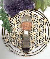 Fluorite and Crystal Quartz Wand for Mental Focus, Confidence & Healing