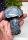 Dumortierite Mushroom Carving for Harmony, Tranquility & Patience