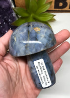 Dumortierite Mushroom Carving for Harmony, Tranquility & Patience