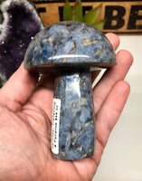 Dumortierite Mushroom Carving for Harmony, Tranquility & Patience