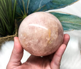 Rose Quartz Sphere for Relationships, Self Confidence & Self Love