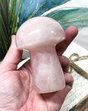 Rose Quartz Mushroom for Relationships, Self Confidence & Self Love
