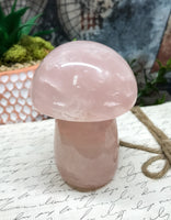 Rose Quartz Mushroom for Relationships, Self Confidence & Self Love