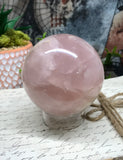 Rose Quartz Sphere for Relationships, Self Confidence & Self Love