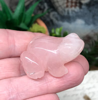 Rose Quartz Frog for Relationships, Self Confidence & Self Love