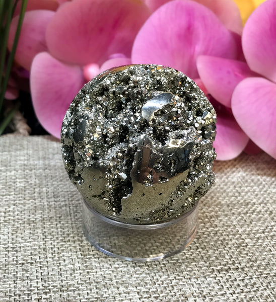 Iron Pyrite Sphere for Boosting Energy Levels, Attracts Abundance & Helps You To Live Life To The Fullest