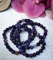 Purple Dragon Agate Gemstone Bracelet for Preventing Energy Drain, Attracting Positivity & Rebalance