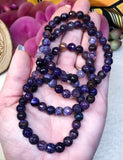 Purple Dragon Agate Gemstone Bracelet for Preventing Energy Drain, Attracting Positivity & Rebalance