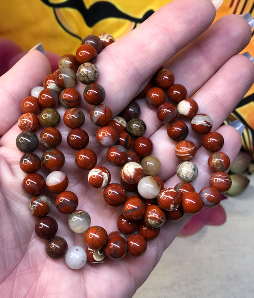 Red Jasper Gemstone Bracelet for Passion, Control & Breaks Bad Habits