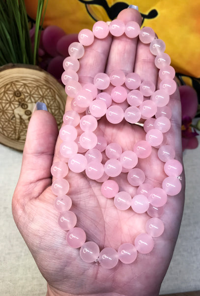 Rose Quartz Gemstone Bracelet for Love, Compassion, and Friendship