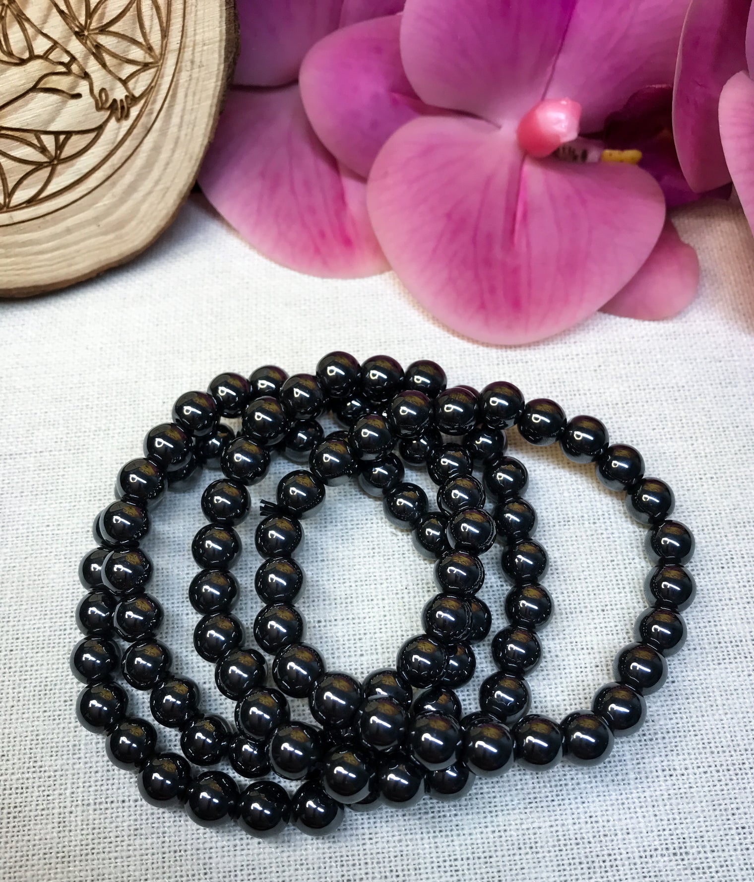 Hematite Gemstone Bracelet for Grounding, Protection &