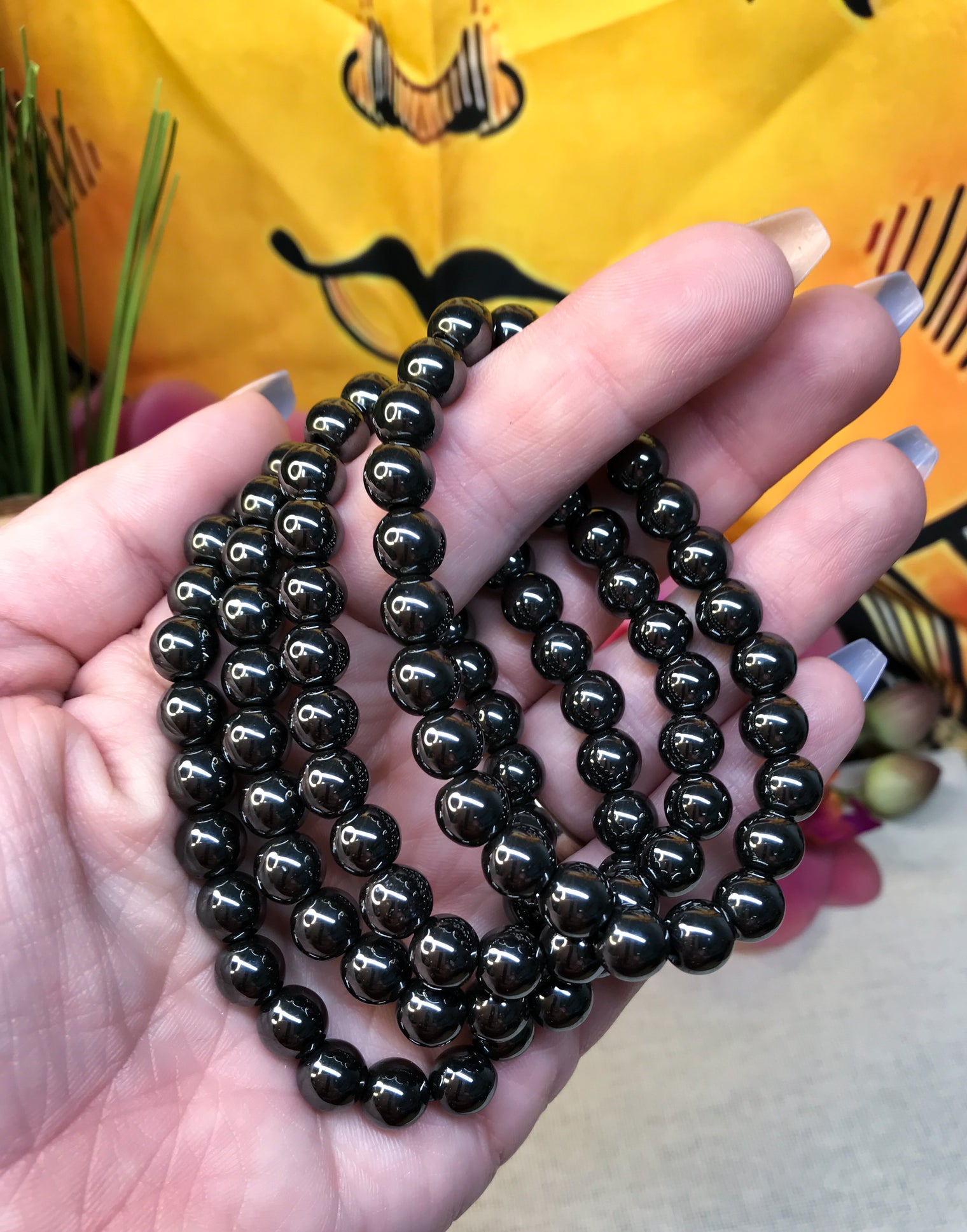 Hematite Gemstone Bracelet for Grounding, Protection &