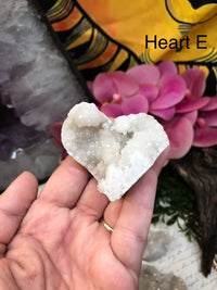 Crystal Quartz Geode Heart for Aura Cleansing, Amplification & General Healing