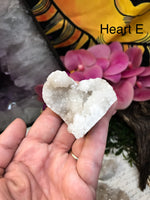 Crystal Quartz Geode Heart for Aura Cleansing, Amplification & General Healing