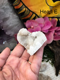 Crystal Quartz Geode Heart for Aura Cleansing, Amplification & General Healing