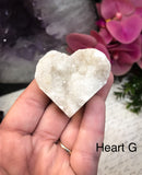 Crystal Quartz Geode Heart for Aura Cleansing, Amplification & General Healing
