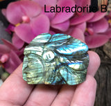 Labradorite Carved Indian Head for Balanced Energy, Intuition & Harmony