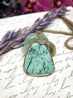 Battle Mountain Turquoise Pendant for Preventing Exhaustion, Panic Attacks & Anti Depressant