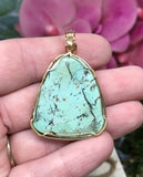 Battle Mountain Turquoise Pendant for Preventing Exhaustion, Panic Attacks & Anti Depressant