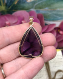 Trapiche Amethyst Pendant for Protection, Selflessness & Relieving Stress