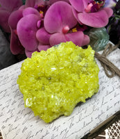 Sulphur Crystal Specimen for Willpower, Energy Transformation & Identity