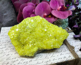 Sulphur Crystal Specimen for Willpower, Energy Transformation & Identity
