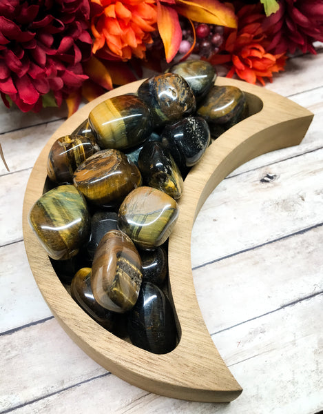 Tiger Eye Tumbled Stone for Protection, Courage & Self Confidence