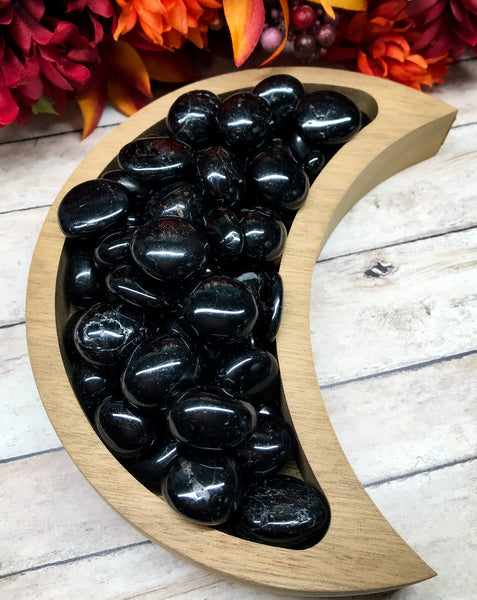 Black Tourmaline Tumbled Stone for Protection, Grounding & Supportive Energy