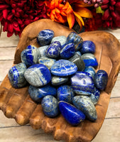 Lapis Lazuli Tumbled Stone for Truth, Self Awareness & Self Expression