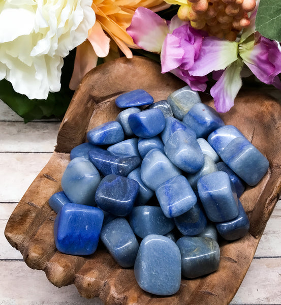 Blue Opal Tumbled Stone for Serenity, Confident Communication & Expression