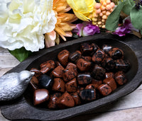 Mahogany Obsidian Tumbled Stone for  Detoxing the Body, Strength, & Focus