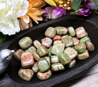 Unakite Tumbled Stone for Psychic Work, Patience & Fertility