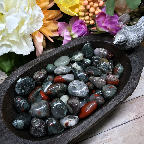 African Bloodstone Tumbled Stone for Leadership, Courage and Independence