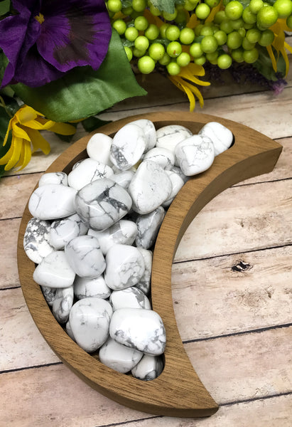 Howlite Tumbled Stone for Mental Clarity, Stopping Intrusive Thoughts & Memory