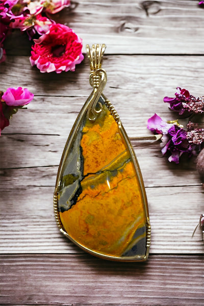 Bumblebee Jasper Pendant for Optimism, Embracing Change & Helps You To Pursue Your Goals