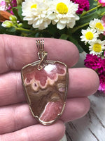 Rhodochrosite Pendant for Balancing Yin / Yang Energy, Positive Thinking & Self Acceptance