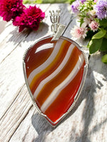 Red Sardonyx Pendant for Passion, Positive Relationships & Courage
