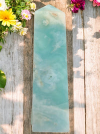 Blue Caribbean Calcite Tower for Inner Purpose & Elevating Consciousness