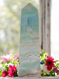 Blue Caribbean Calcite Tower for Inner Purpose & Elevating Consciousness