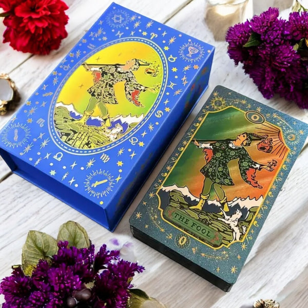Blue Golden Foil Tarot Cards