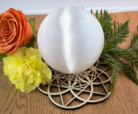 Selenite Sphere (Large) for Crystal Cleansing, Nightmares & Healthy Sleep