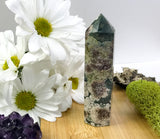Green Flower Agate Crystal Point for Promoting Capability, Promise & Aptitude