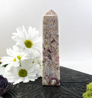 Strawberry Jasper Crystal Point for Love, Aids in Romance & Promotes Grace Under Pressure